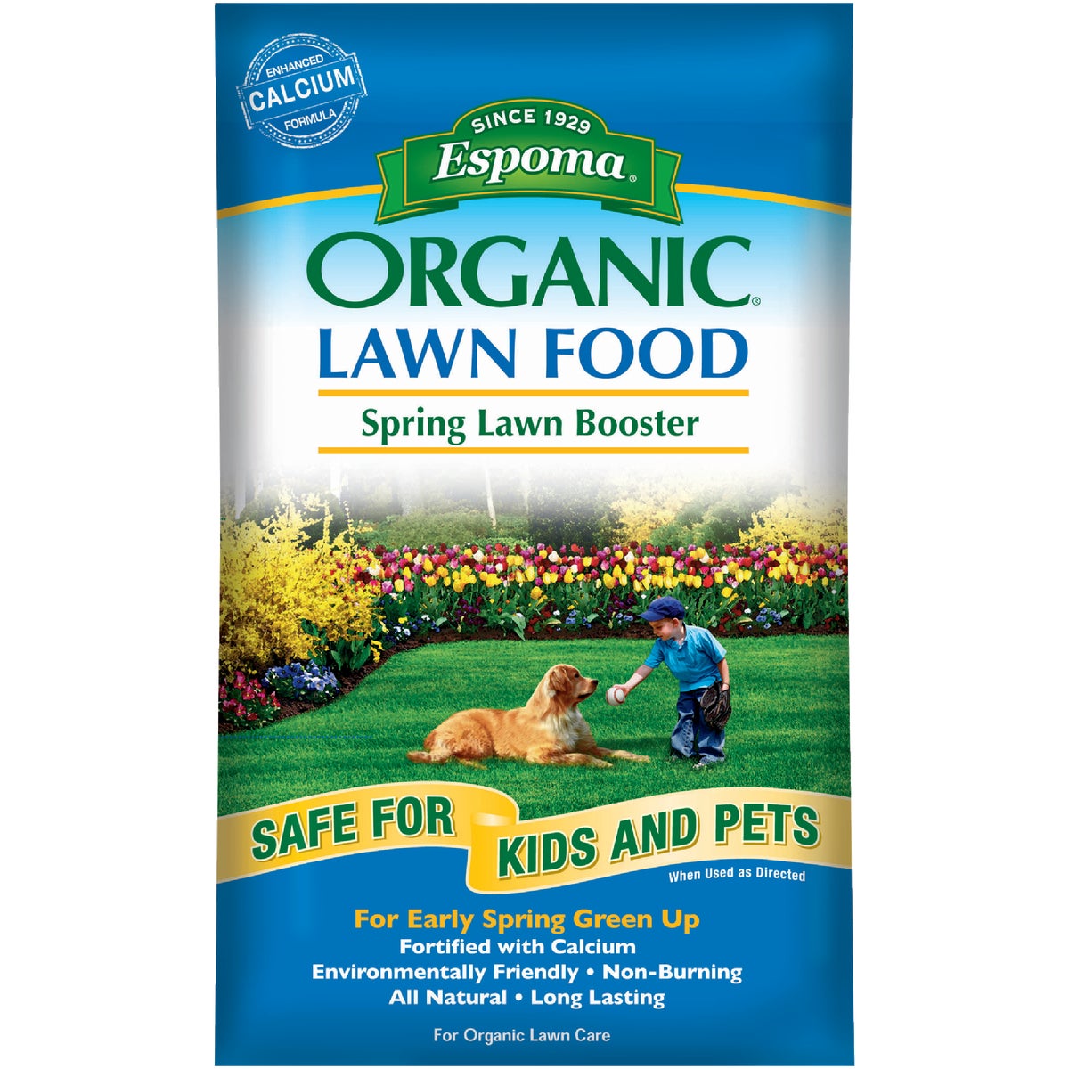 Item 702170, All natural and organic lawn food for early spring application.