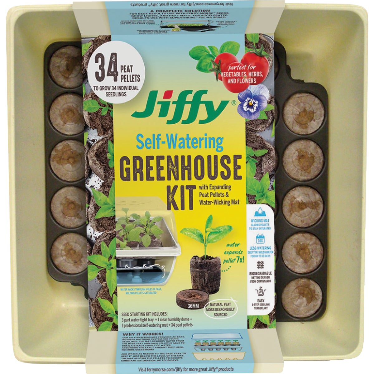 Item 703287, Jiffy self watering greenhouse with 34 peat pellets.