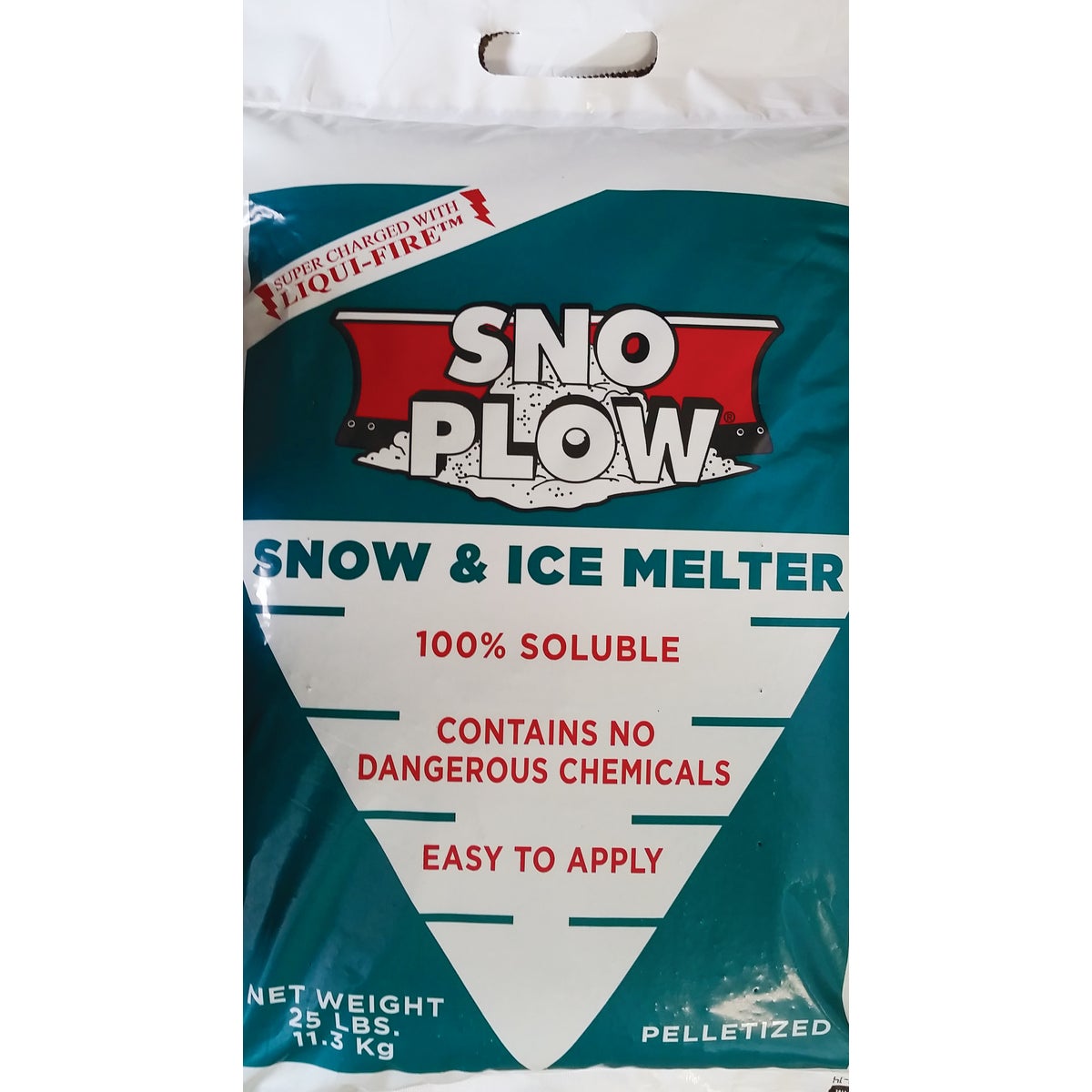 Item 703619, Ice melt super-charged with Liqui-Fire, a safe, magnesium coated product.