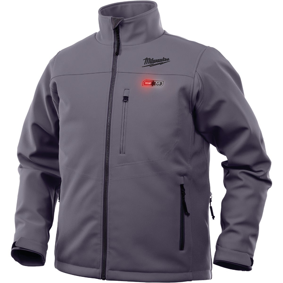 Item 703813, The M12 TOUGHSHELL Heated Jacket is powered by M12 REDLITHIUM Battery 