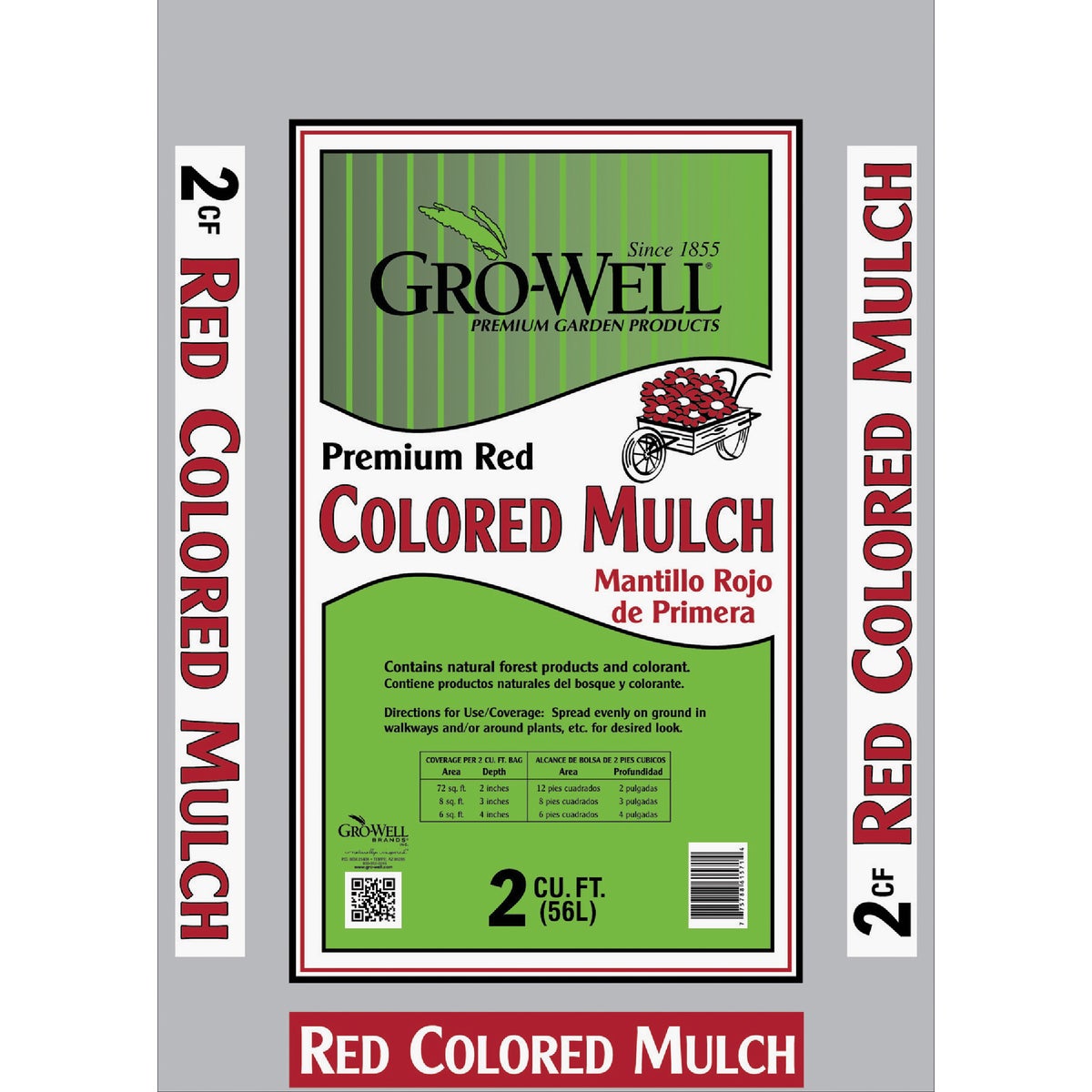 Item 703995, Colored mulch provides an attractive ground cover.