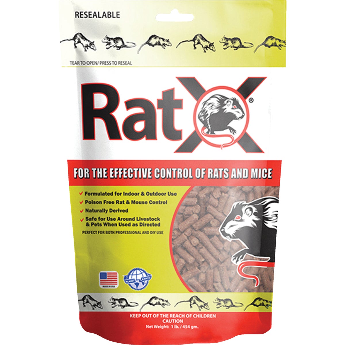 Item 703999, When used as directed, RatX Pellets are effective for indoor and outdoor 