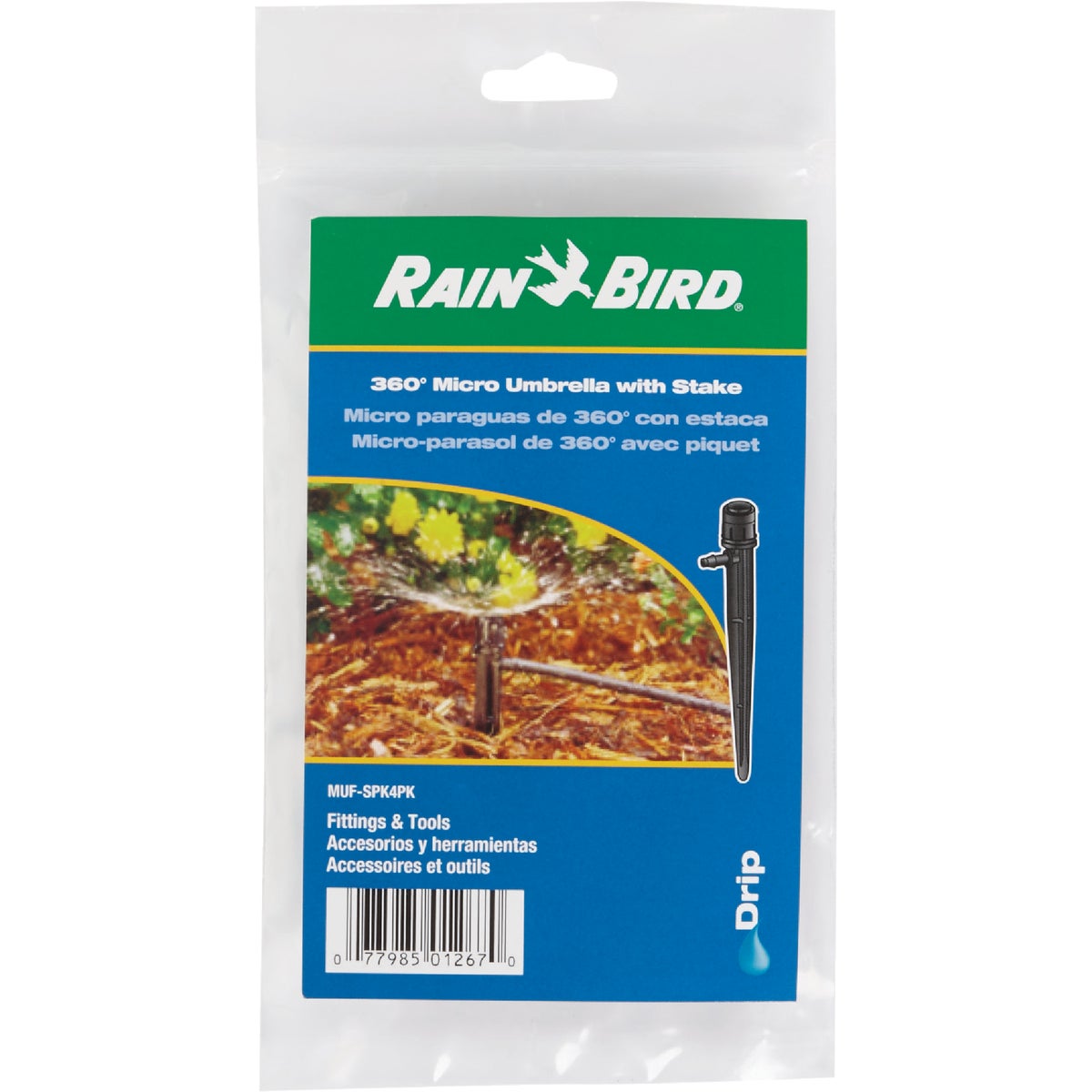 Item 704571, Full circle micro umbrella with stake.
