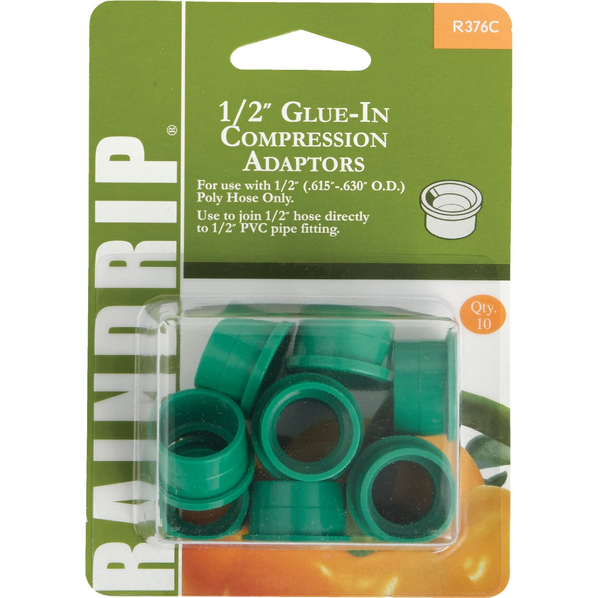 Item 704584, Glue-in compression adapter glues PVC (polyvinyl chloride) fitting to 