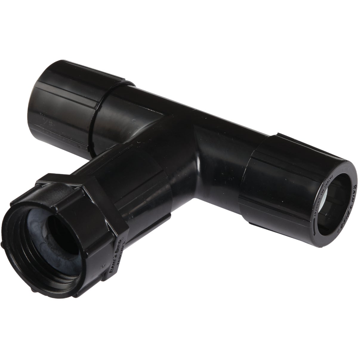 Item 704643, Drip irrigation universal tee. Connects 3/4 In.