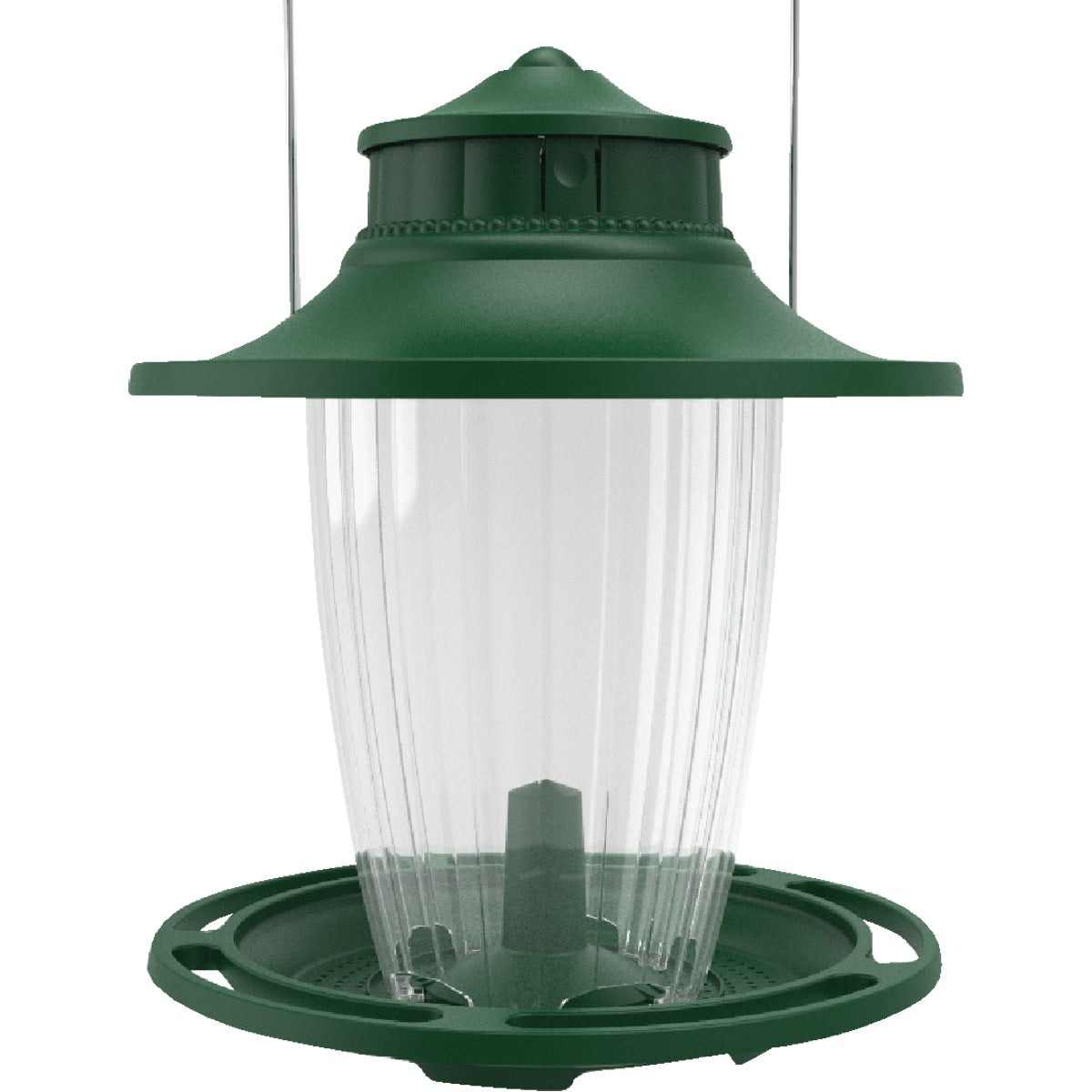 Item 704831, Round shape lantern with scalloped body has 1-touch technology.