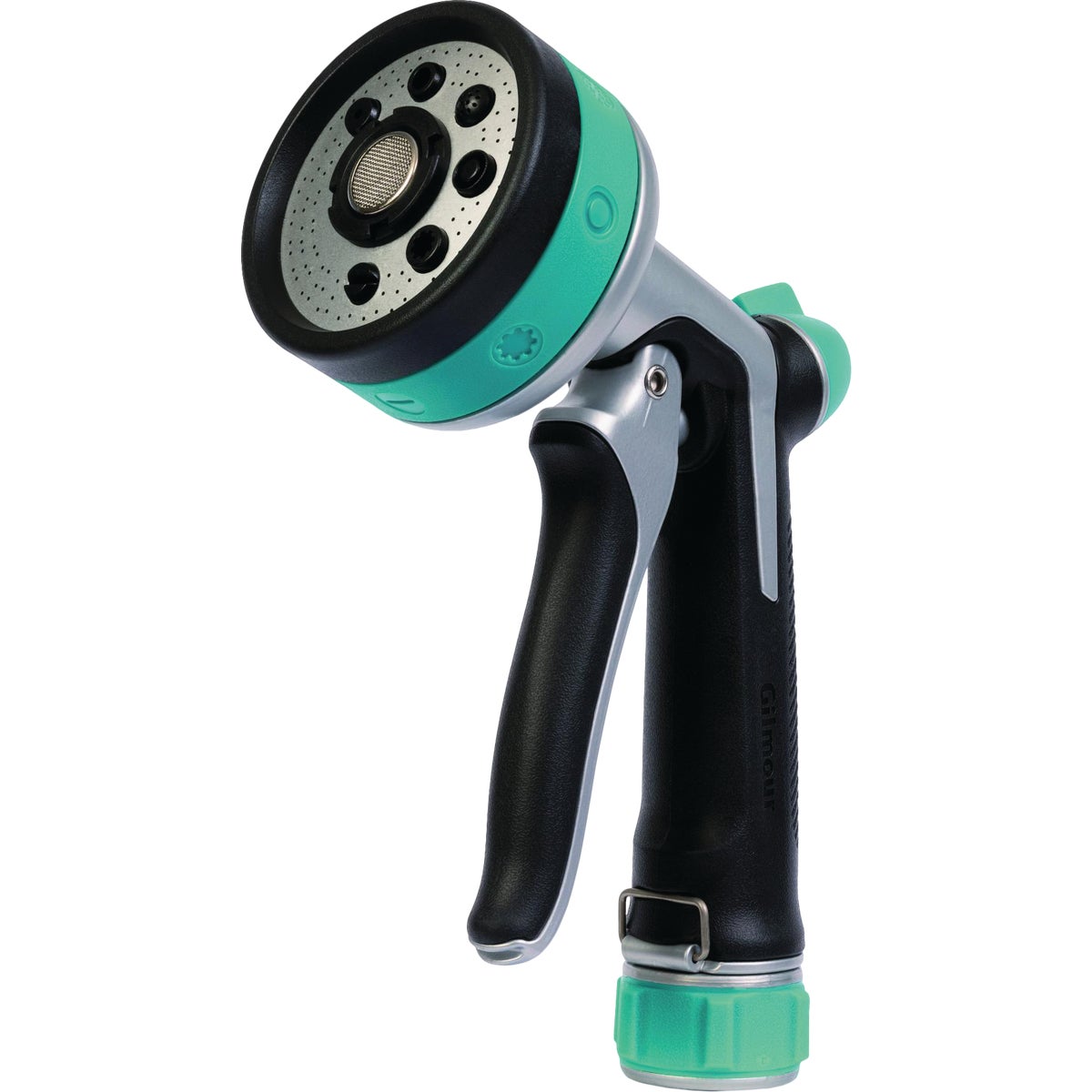 Item 704904, TheGilmour Heavy Duty Front Control Pre-Set Watering Nozzle with Swivel 