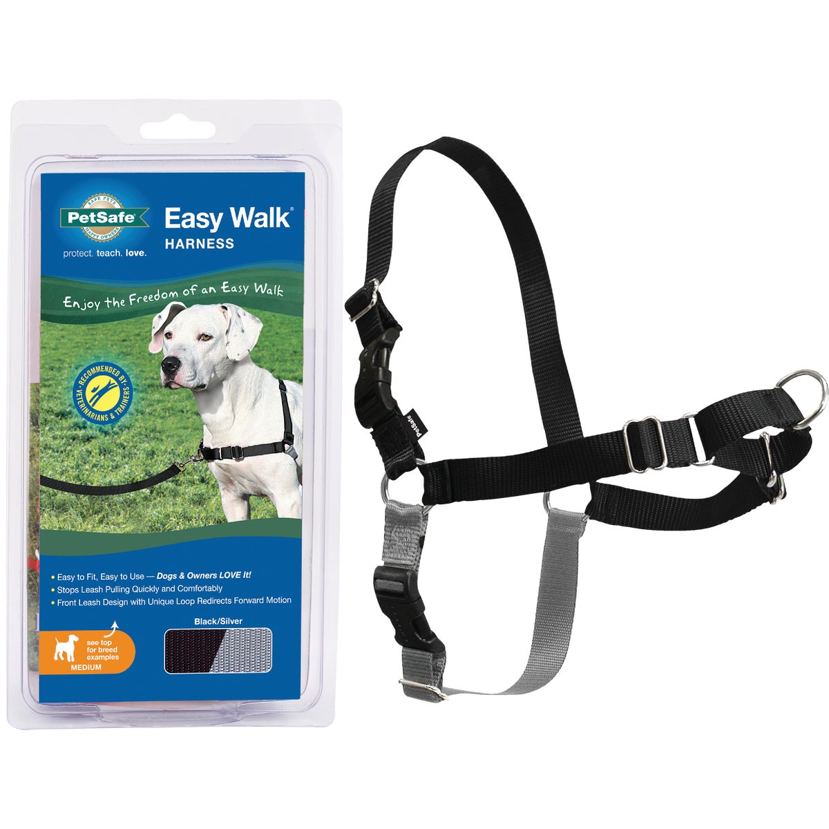 Item 705038, Easy Walk harness ideal to stop leash pulling quickly and comfortably.