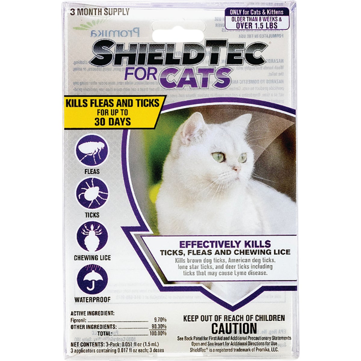 Item 705090, Flea, tick, and chewing lice treatment for cats &amp; kittens older than 8 