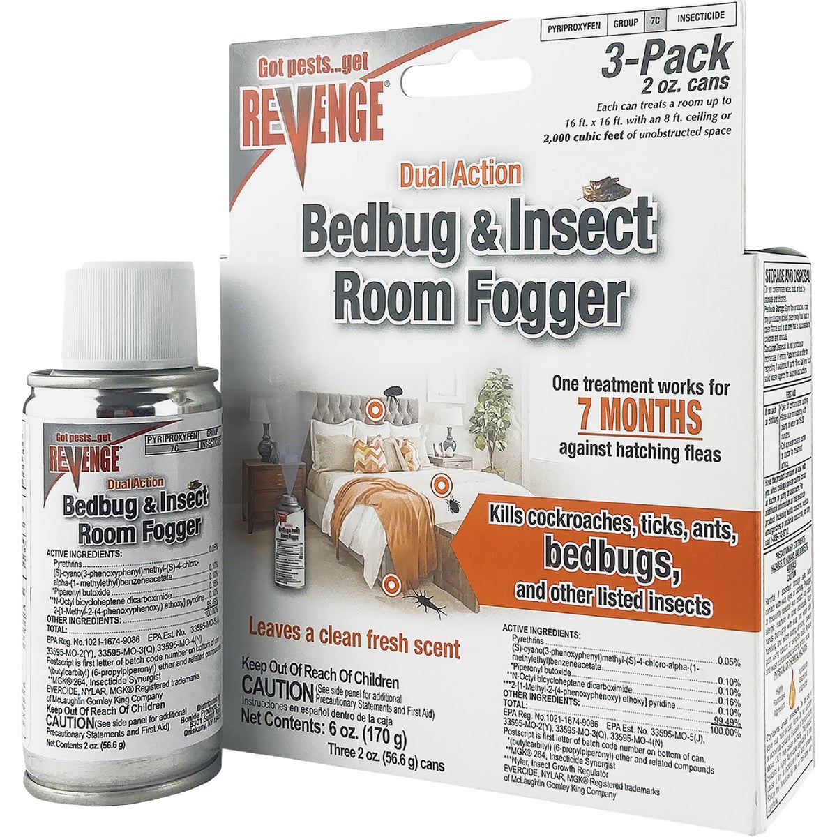 Item 705242, Indoor room fogger that provides effective long-term control of bedbugs and