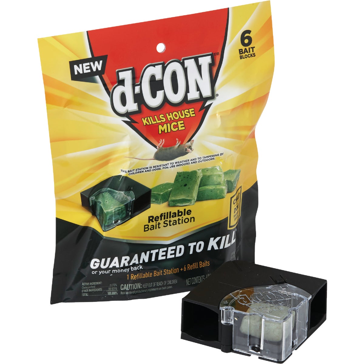 Item 705310, D-Con refillable mouse bait station with.