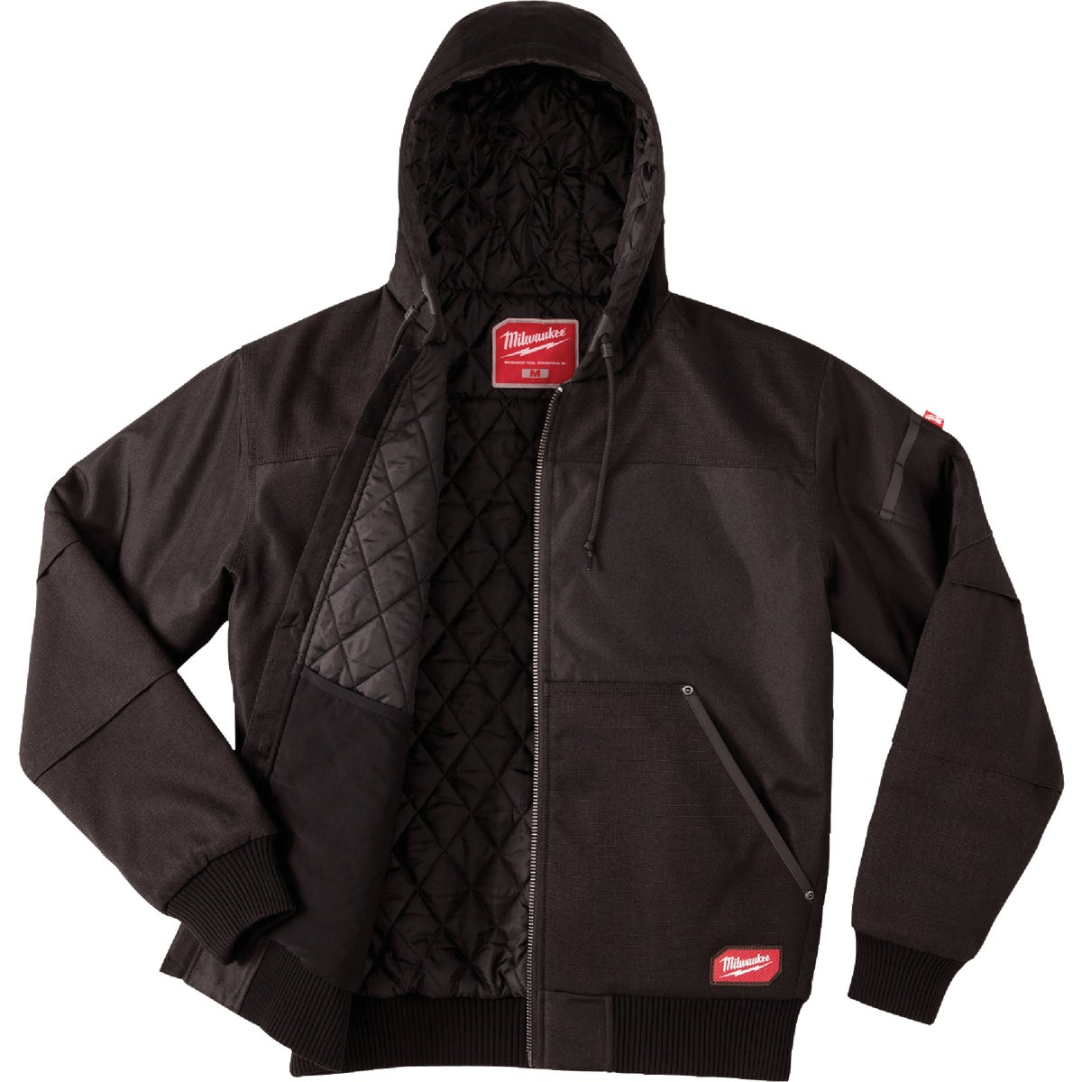 Item 705379, Jobsite hooded jacket designed to outlast the elements.