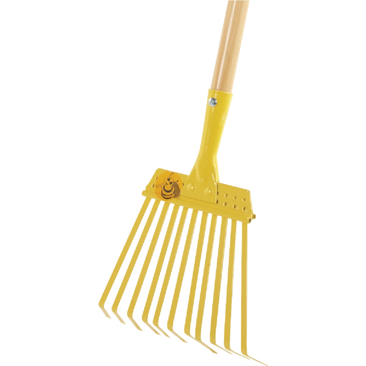 Item 706531, High-quality childrens leaf rake is a scaled down replica of full sized 