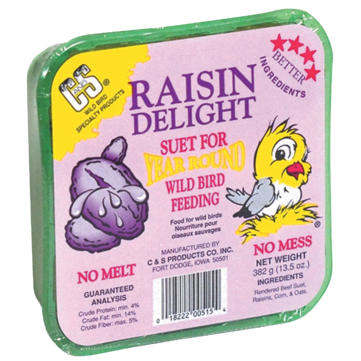 Item 707676, Delight Suet is blending the same high quality beef fat with a base of corn