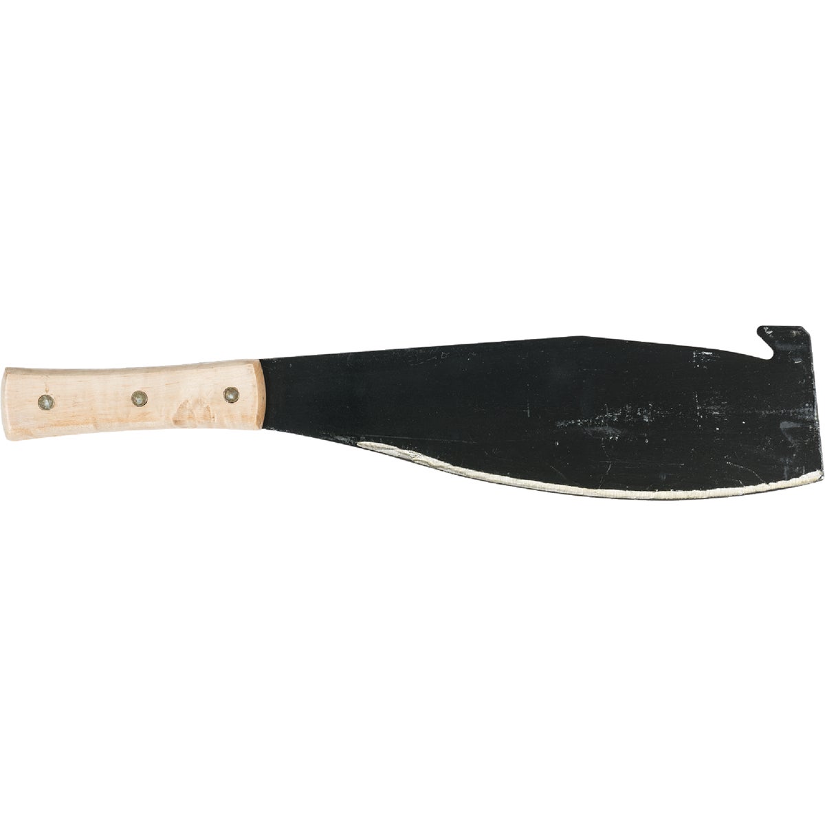 Item 709219, S400 Jobsite Cane Knife has a 13" tempered carbon cutlery steel blade.