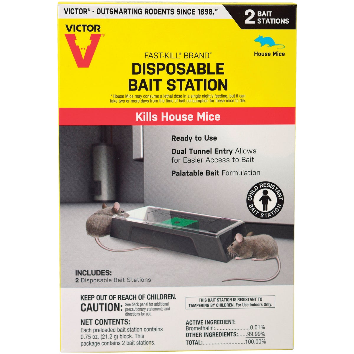 Item 709654, Disposable bait stations pre-filled with a powerful single-feed non-