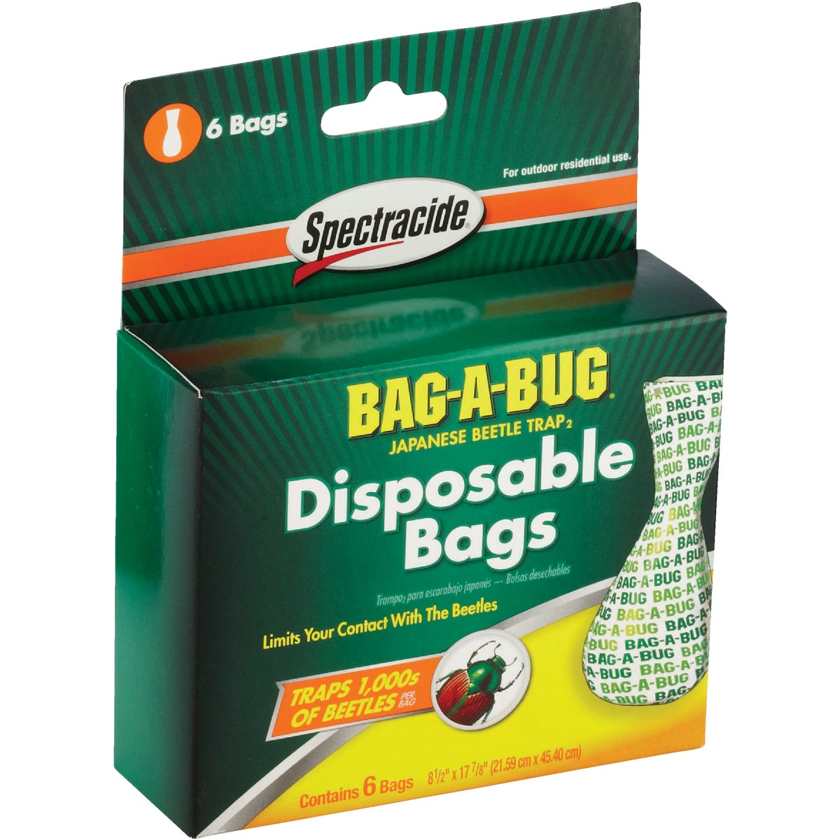 Item 719048, 6-pack replacement bags for Bag-A-Bug Japanese beetle trap.