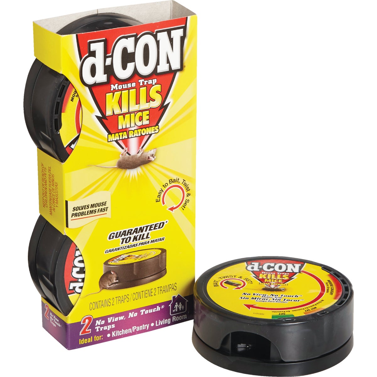 Item 719858, d-CON No View, No Touch mouse trap has an instant kill trap which is sealed