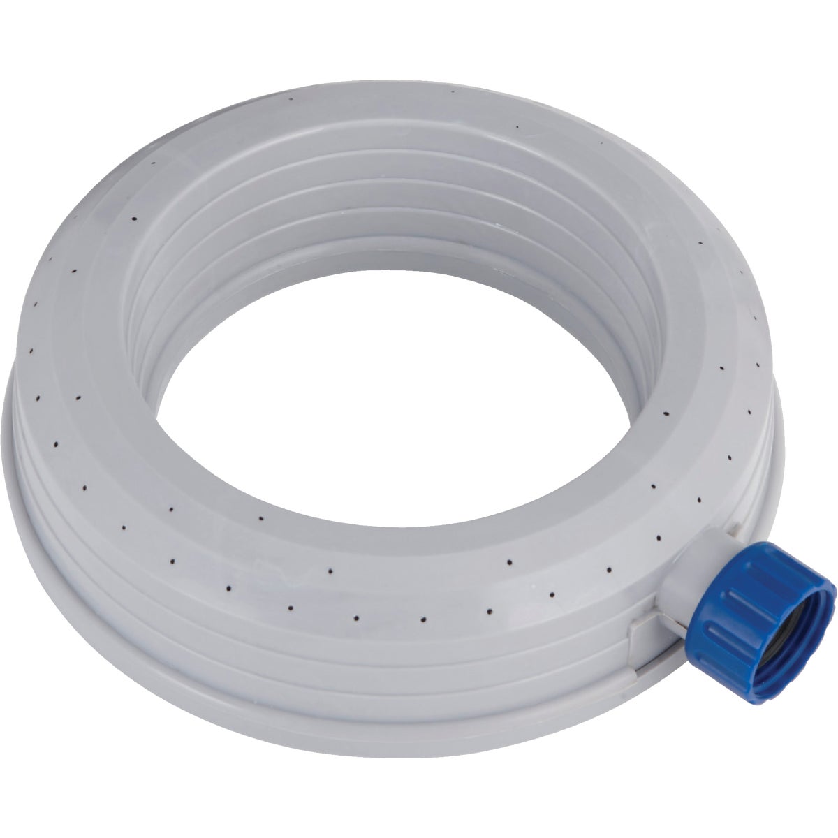 Item 724416, Poly ring sprinkler with swivel connection covers up to 900 Sq. Ft.