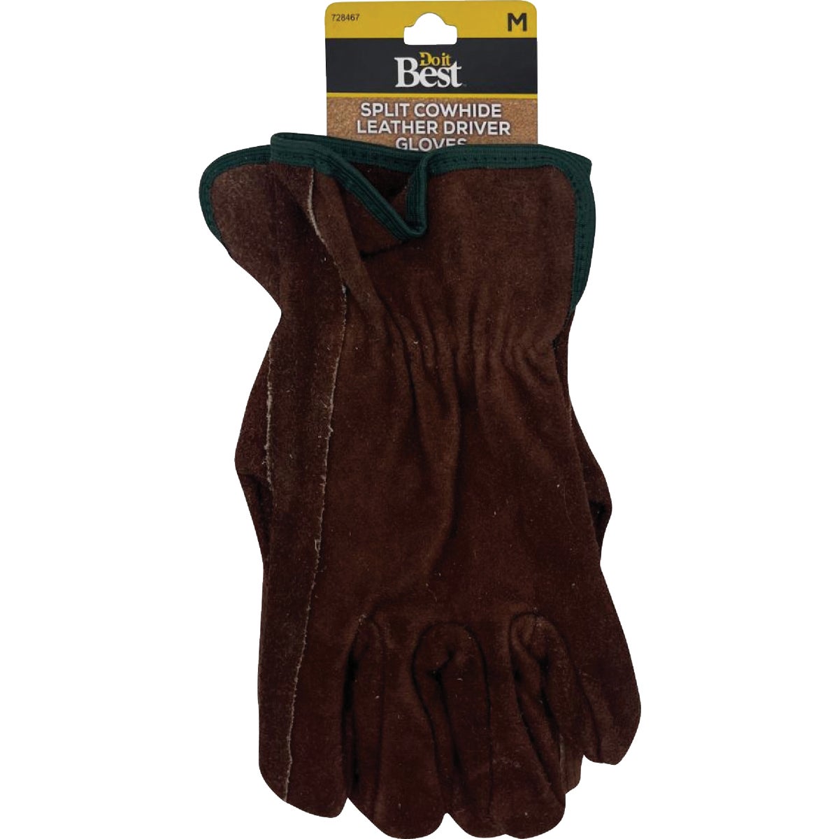 Item 728467, Full feature select suede cowhide glove with keystone thumb, gunn cut, self
