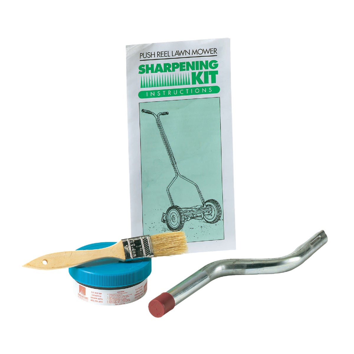 Item 728476, Sharpening kit for push reel lawn mower blades. Cut down on mowing time.