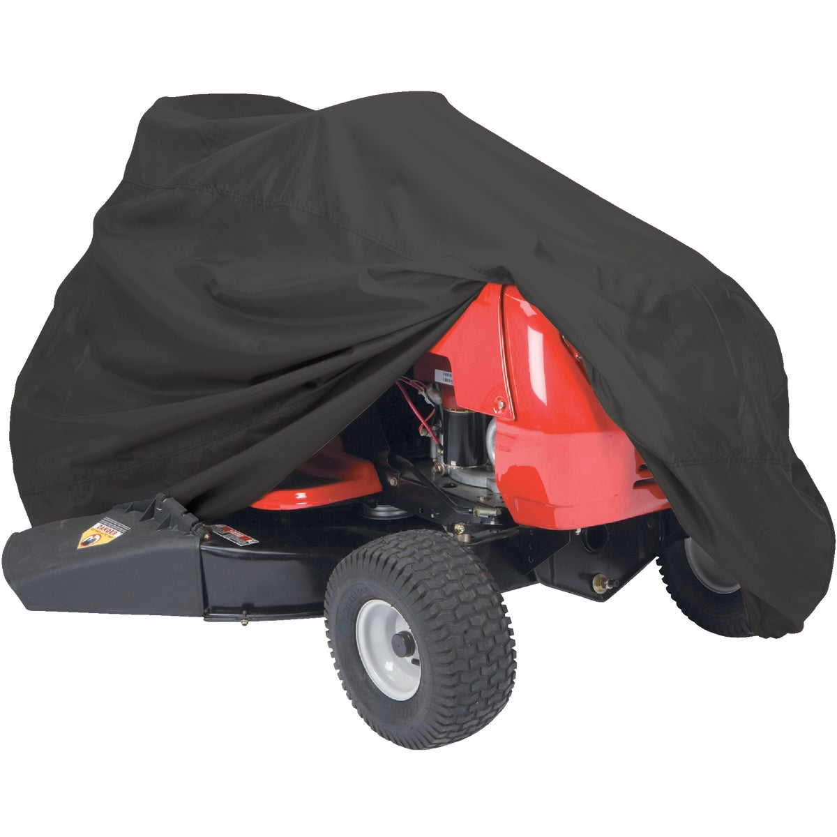Item 730165, Protective cover fits most riding lawn tractors.