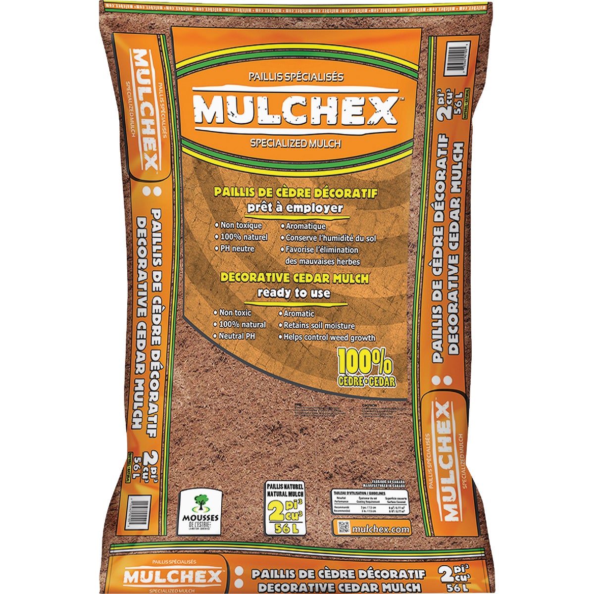Item 731202, Cedar mulch ideal for landscaping and gardens.