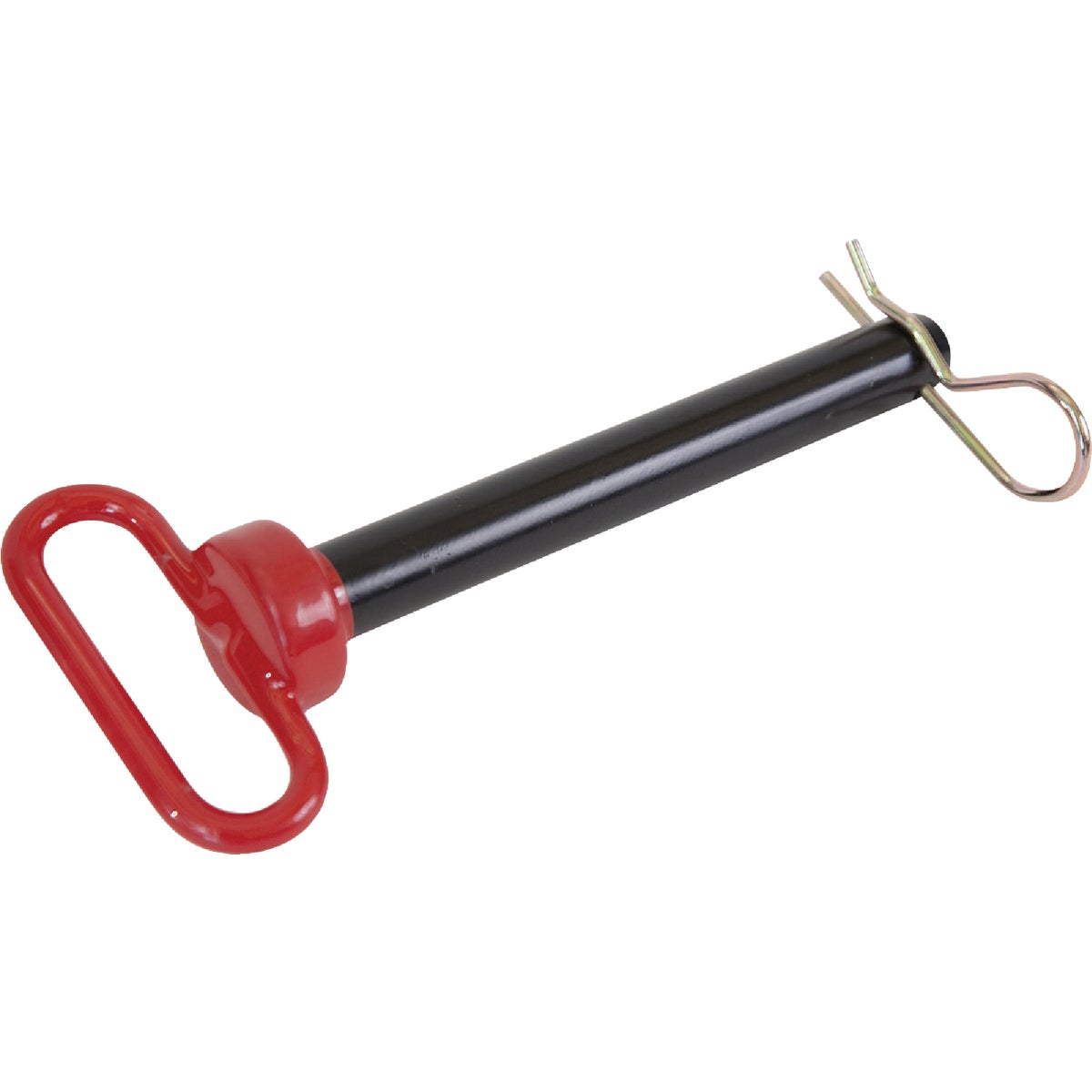 Item 736975, Vinyl coated handle hitch pin with hair pin.