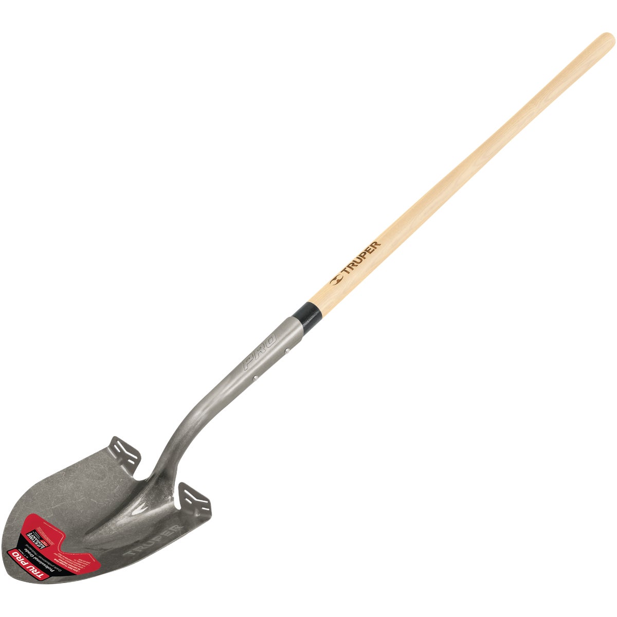 Item 739138, Truper Pro 14-gauge round point shovel with extended step and 48 In.
