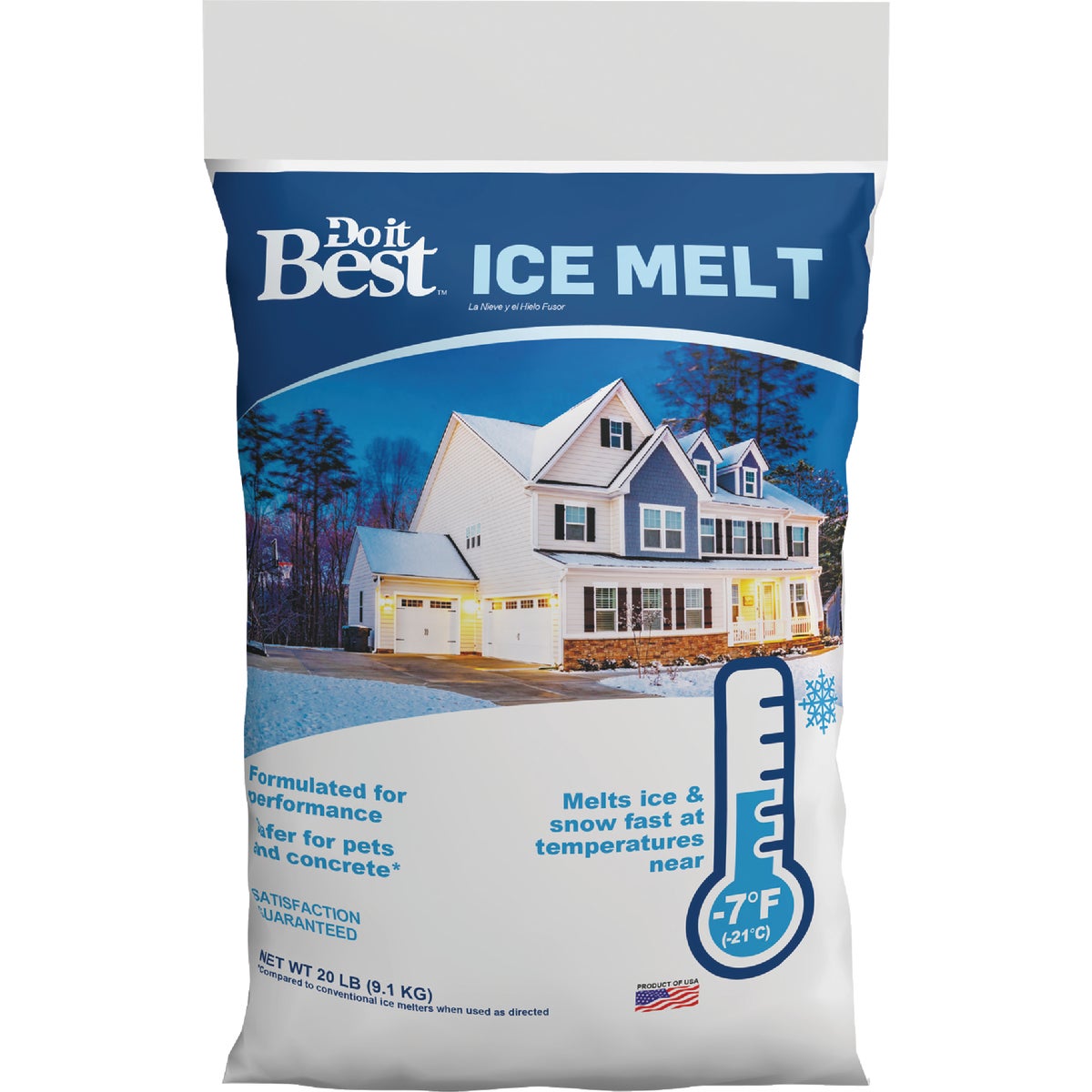Item 740906, Ice melt ideal for de-icing driveways, sidewalks, steps, and parking lots.