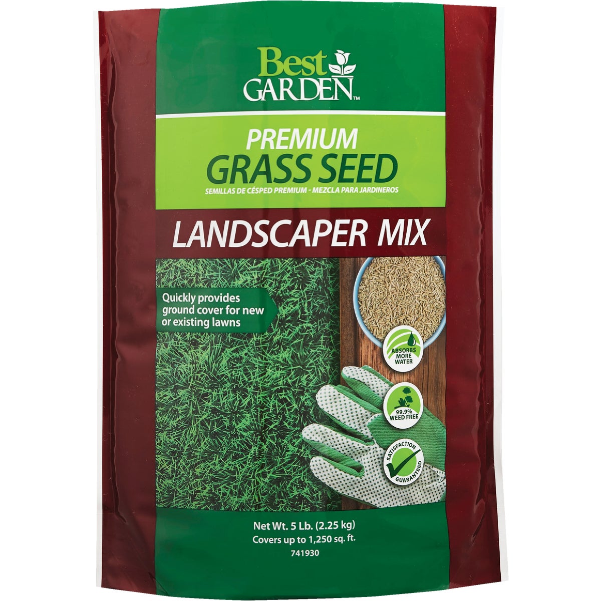 Item 741930, Landscaper grass seed ideal for sun to partial shade.