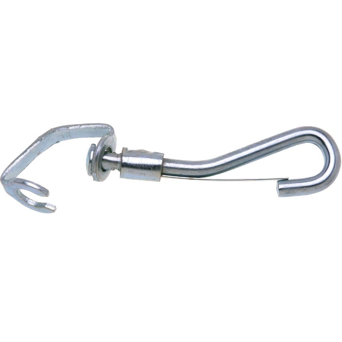 Item 743397, Open eye spring snap. Features a convenient swivel design. 3-3/4-inch.