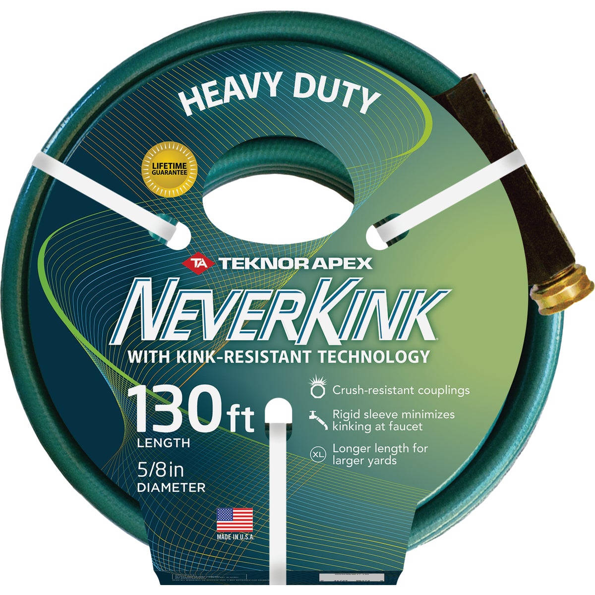 Item 746243, Neverkink Heavy-Duty garden hose.