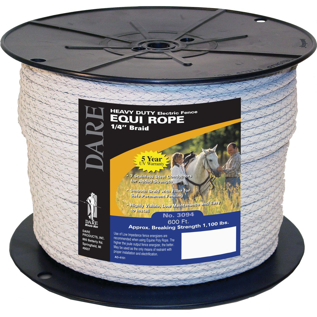 Item 747028, Poly equine rope.