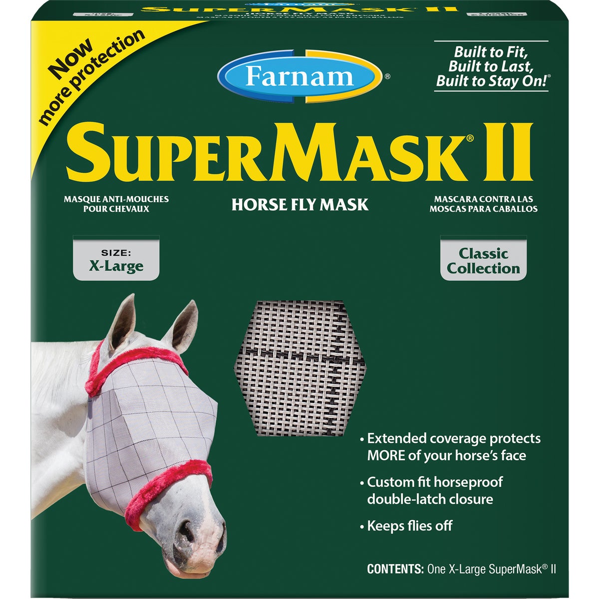Item 749589, Extra large horse fly mask.