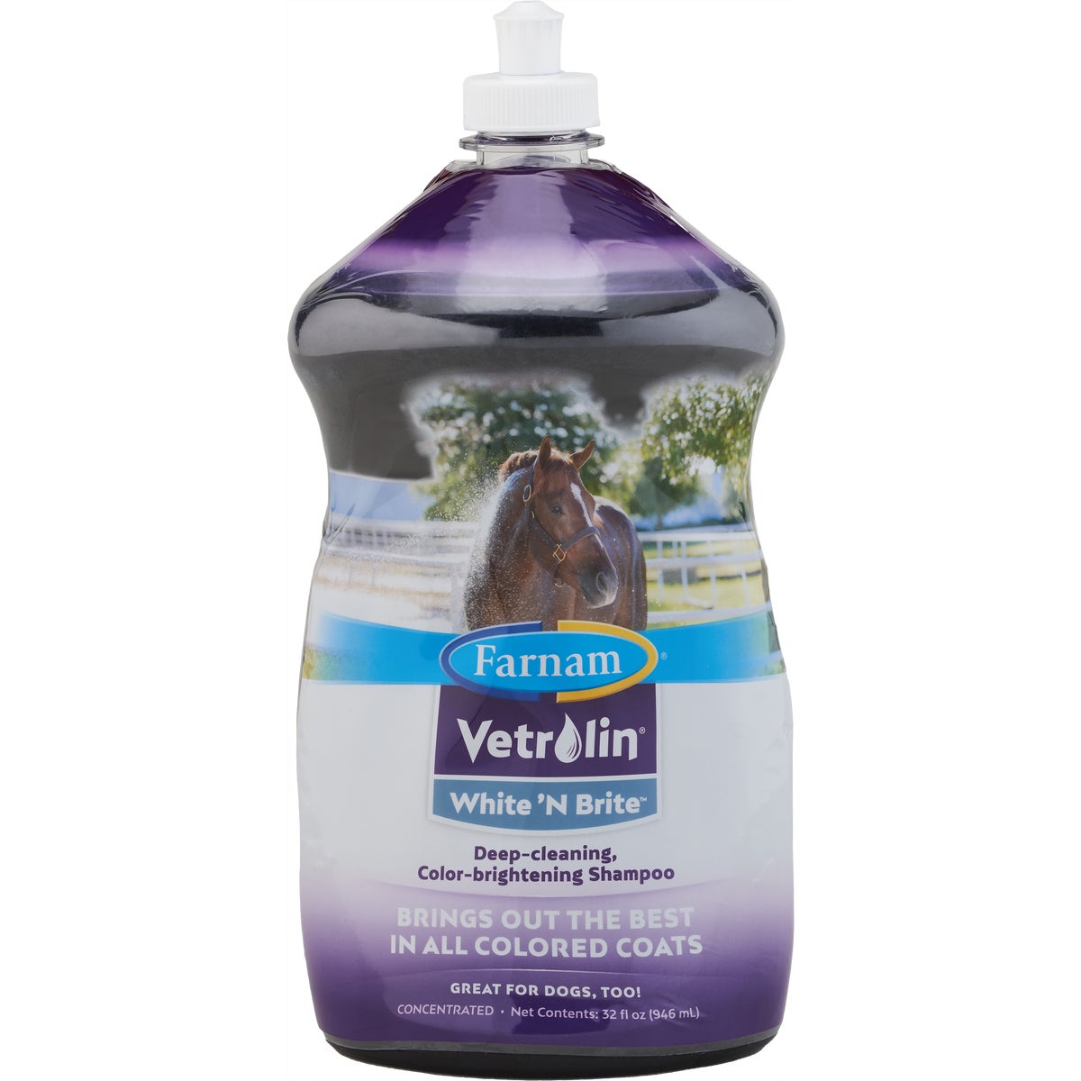Item 749763, Effective horse shampoo that brings out the best in all colored coats.