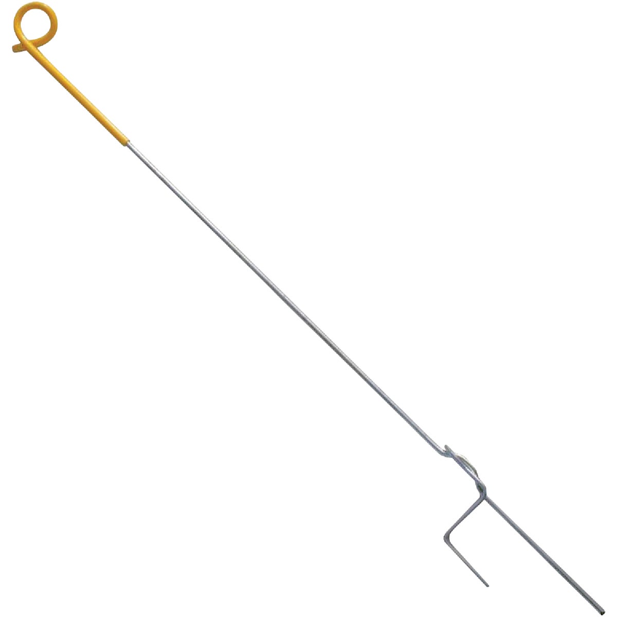 Item 753123, Pig tail step-in post ideal for temporary electric fencing for grazing and 
