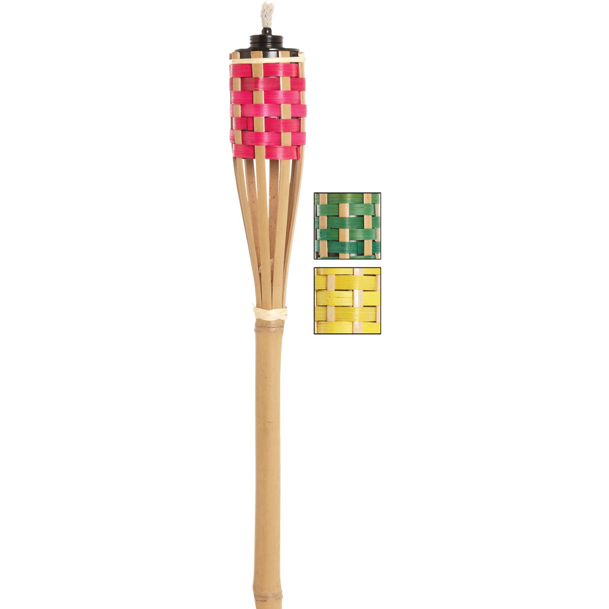 Item 753586, Durable bamboo patio torch.