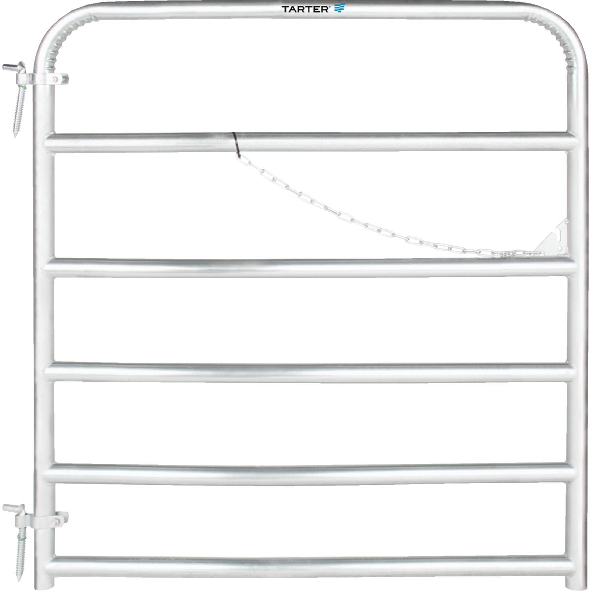 Item 754990, 6-bar galvanized tube gate.