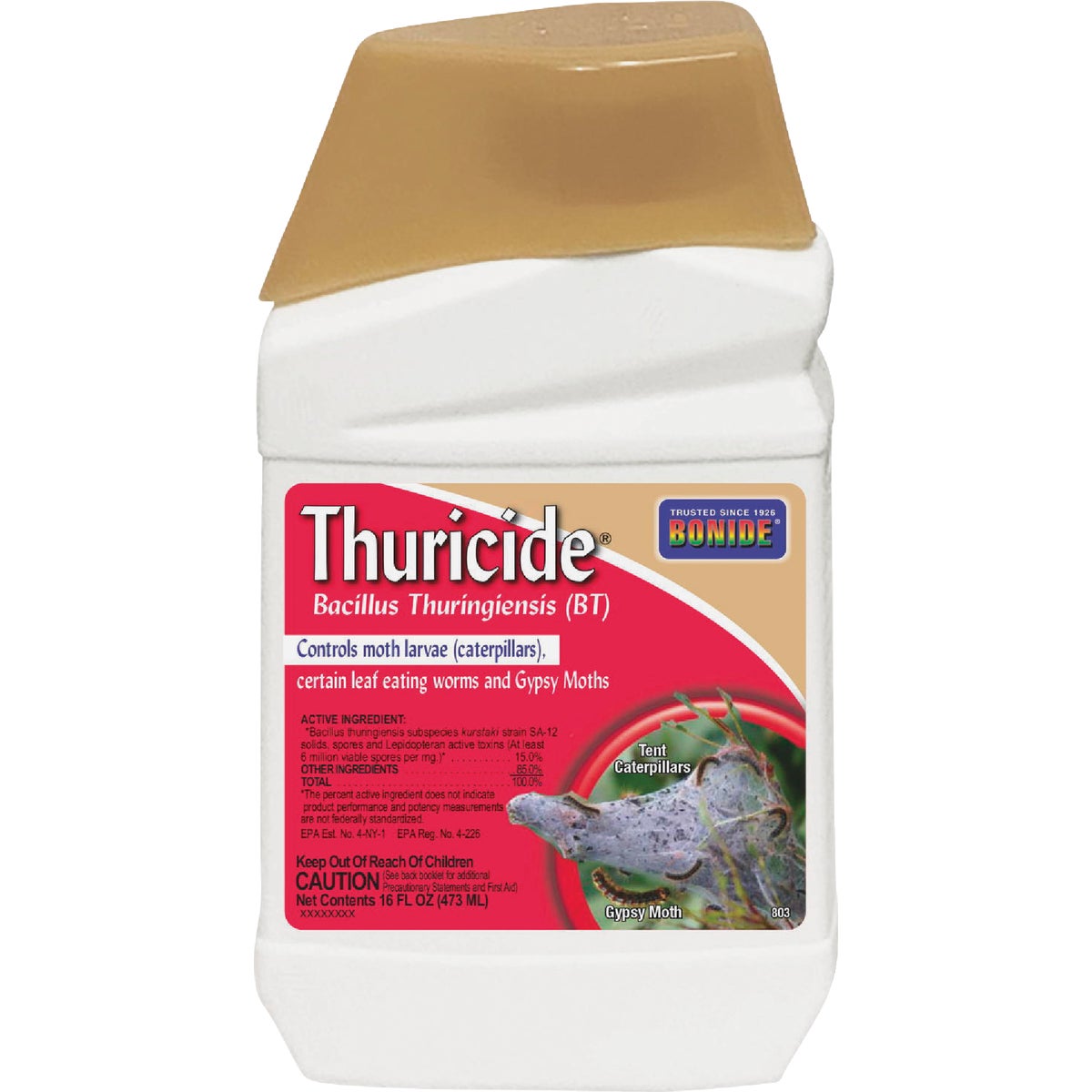 Item 755788, Control pests in your home garden with Thuricide Concentrate.