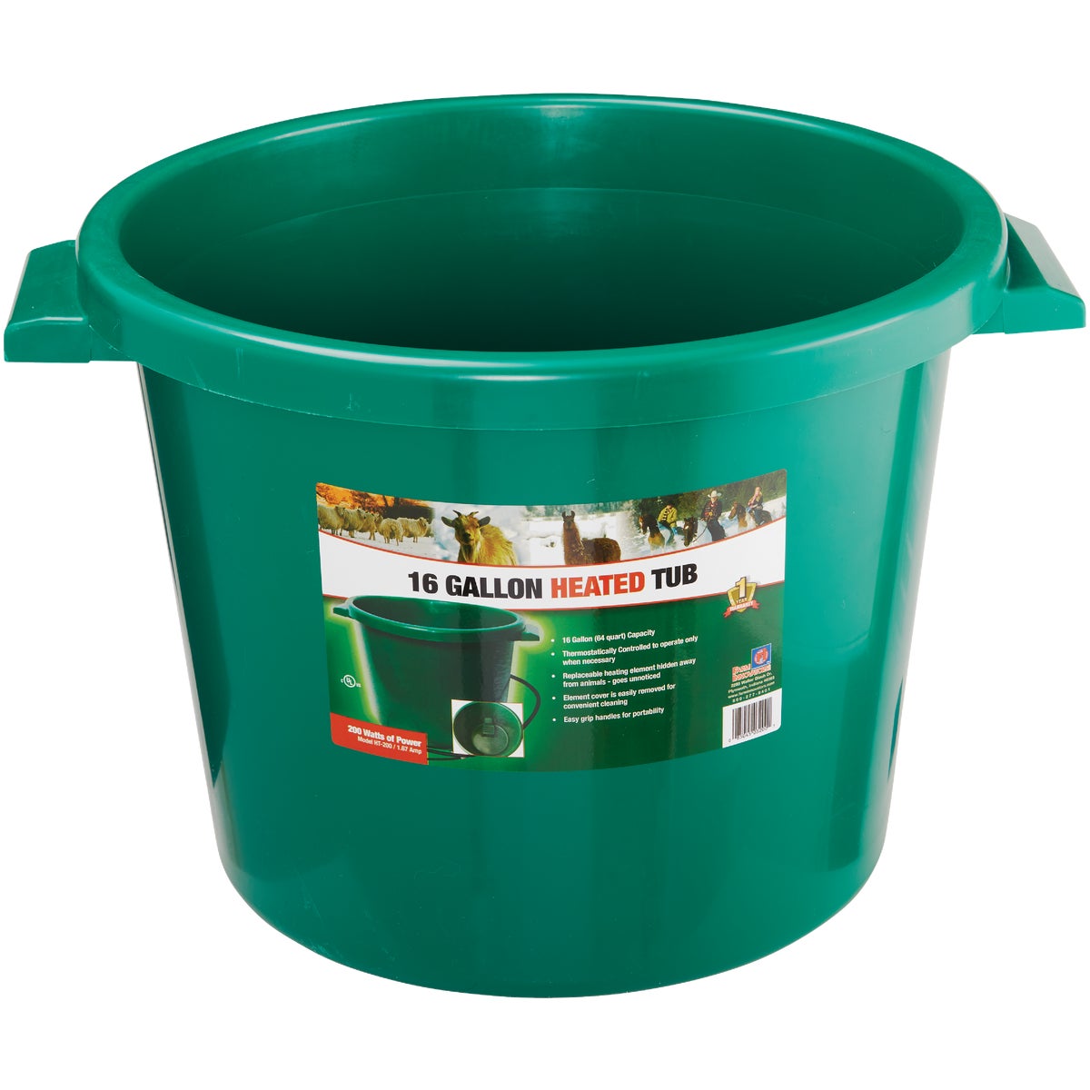 Item 755856, Heated plastic tub which provides ice free water.