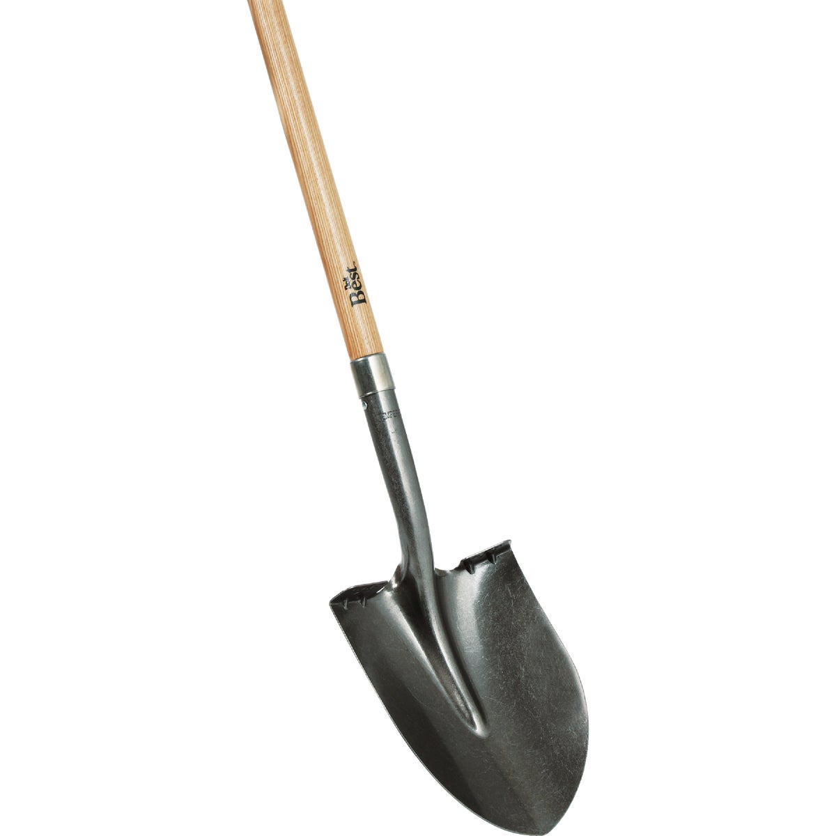Item 755869, Round point, hollow back shovel with 16-gauge, powder coated carbon steel 