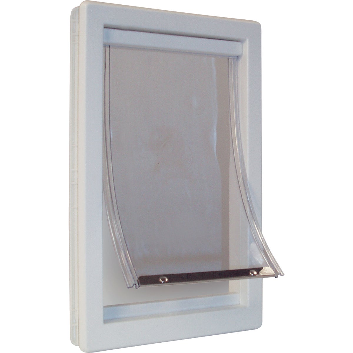 Item 761406, ThermoPlastic pet door features inner telescoping frame that adapts to 