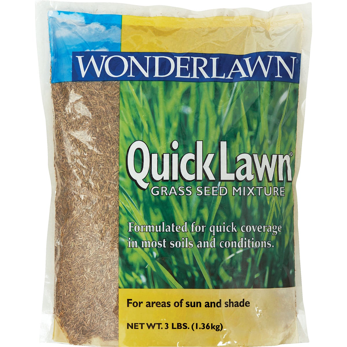 Item 763101, Grass seed that grows quickly and easily in most soil conditions in areas 