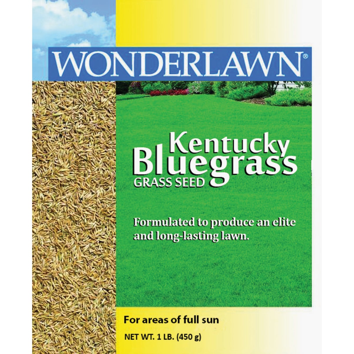 Item 763128, Kentucky bluegrass grass seed.
