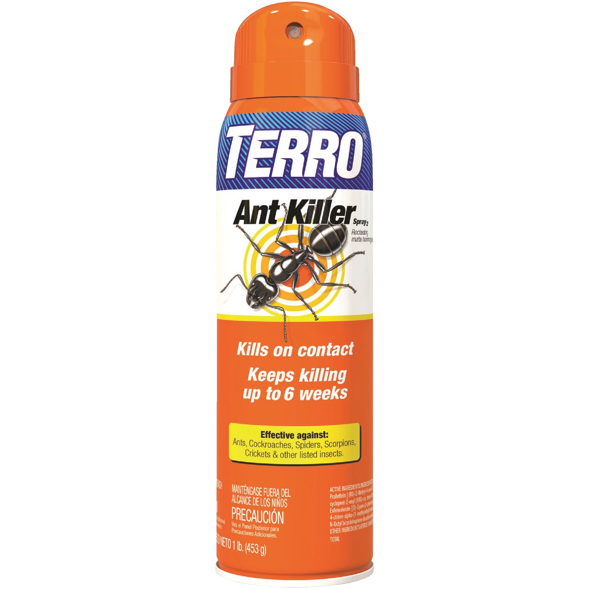 Item 765381, Long-lasting aerosol spray that kills on contact and continues to kill for 