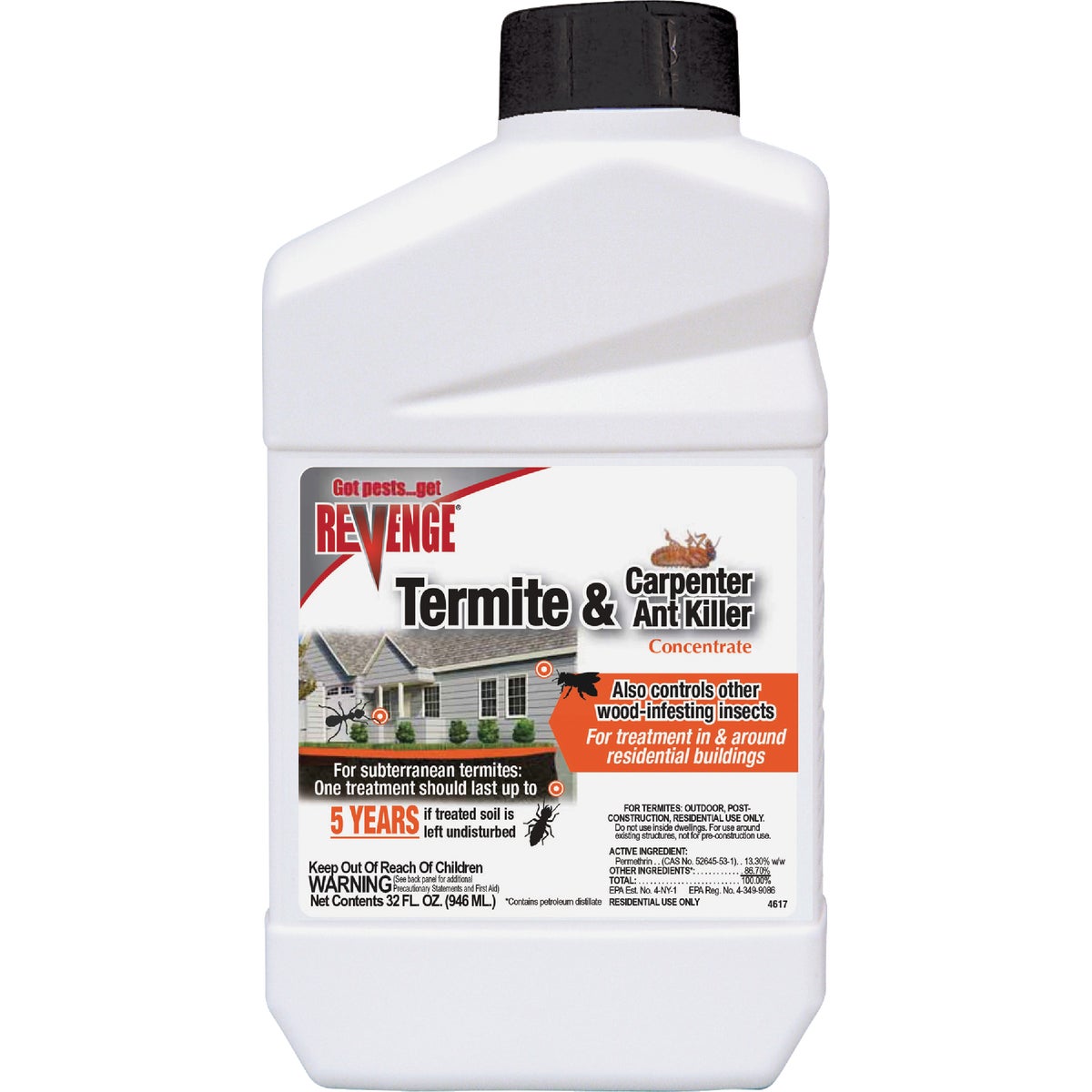 Item 765414, Concentrated formula eliminates termites, carpenter ants, fire ants, 