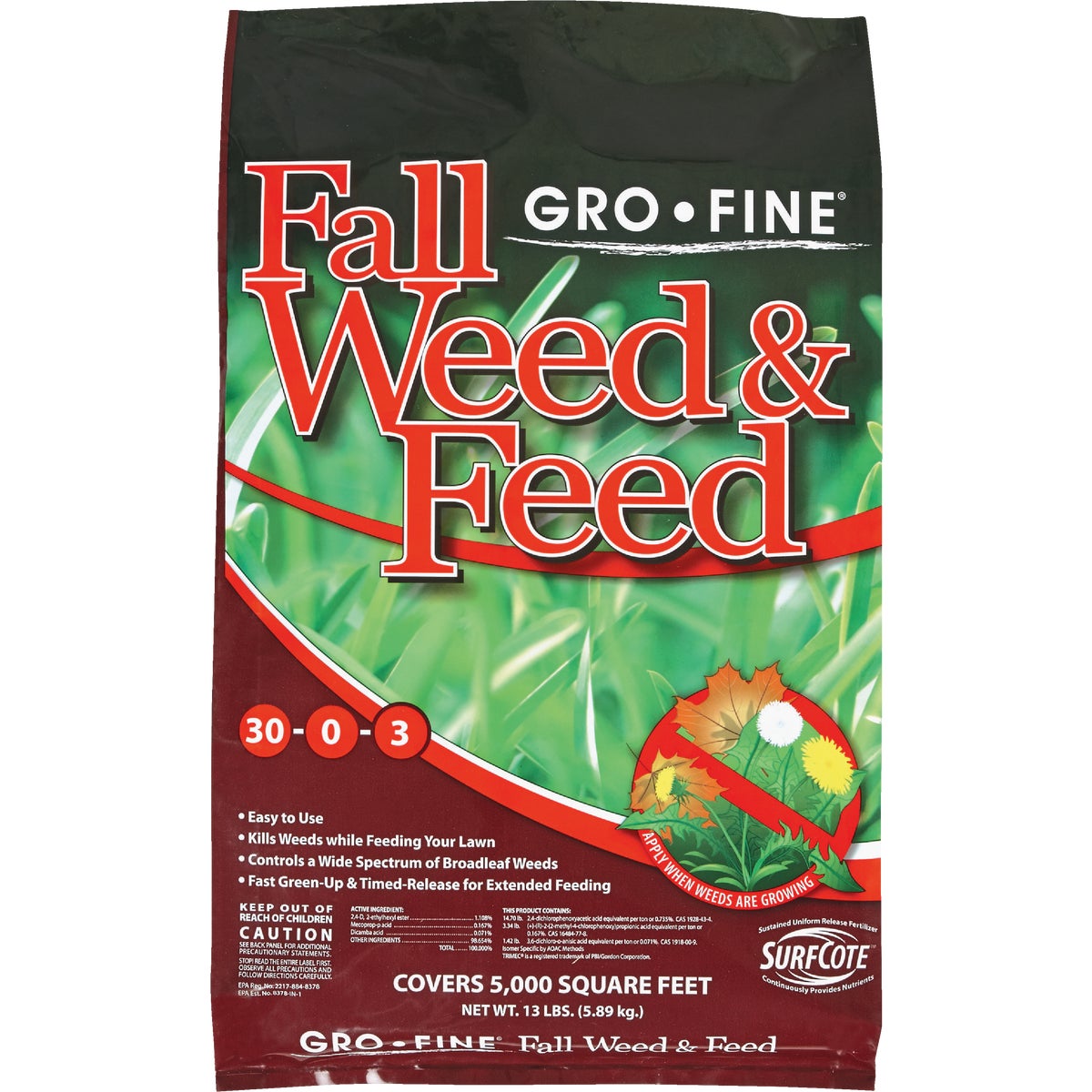 Item 765442, Fall weed &amp; feed, helps prepare lawns for winter.