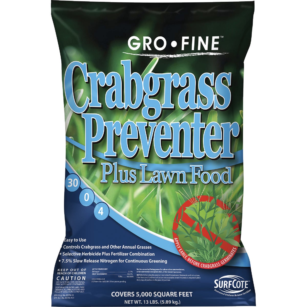Item 768066, Crabgrass preventer plus lawn food.