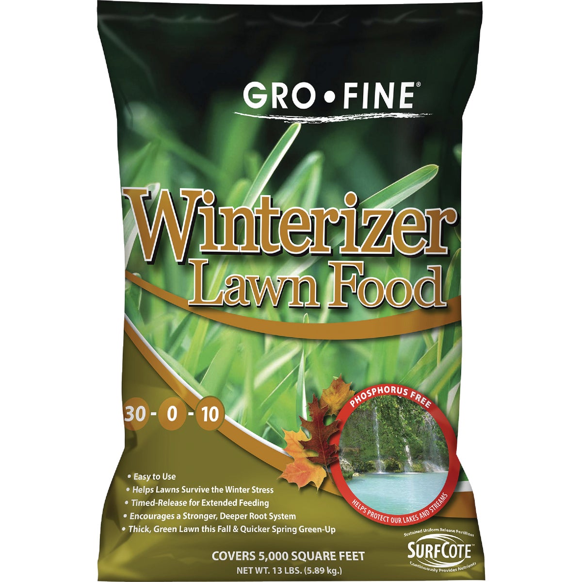 Item 768093, Winterizer lawn food featuring a phosphorus free formula to help protect 